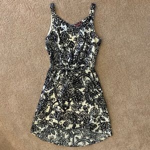 black and white high-low dress